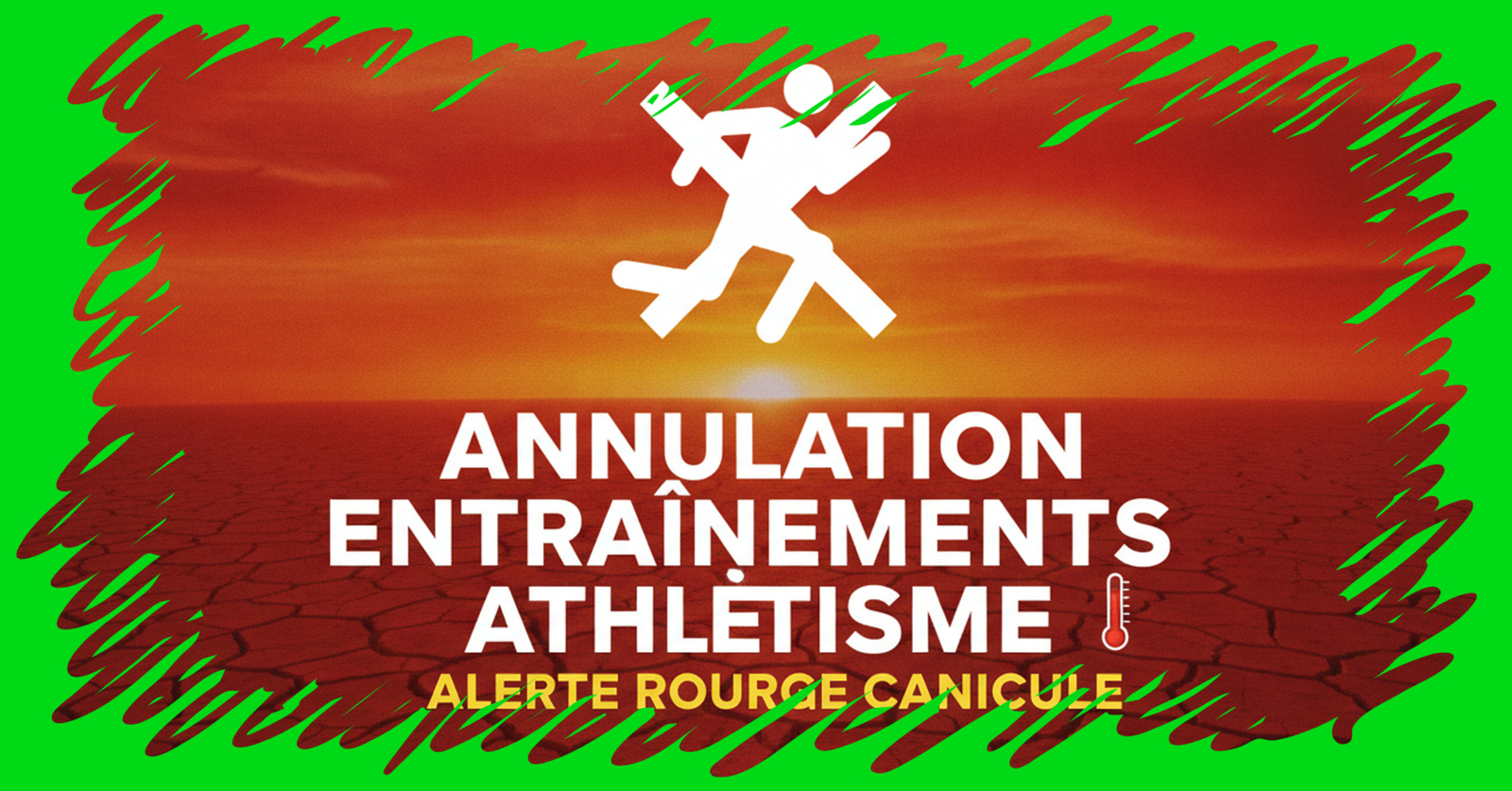 VIGILANCE ROUGE CANICULE: ANNULATION DES ENTRAINEMENTS