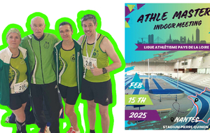 Quatre marcheurs sur un Meeting Européen Master