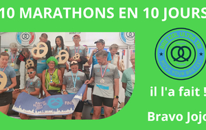 Jojo boucle ses 10 marathons en 10 jours !