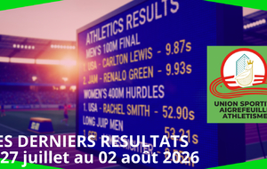 Résultats club du 27 juillet au 02 août 2026