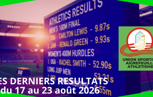 Résultats club du 17 au 23 août 2026